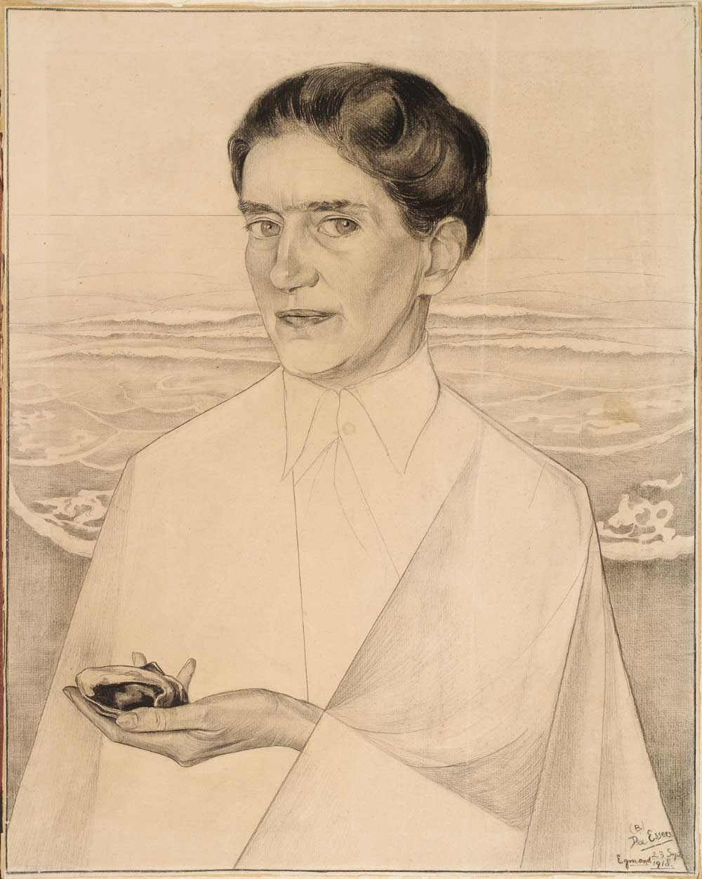 Hilda Essers-van Boekeren, conté, 54,5 x 43 cm, 1918