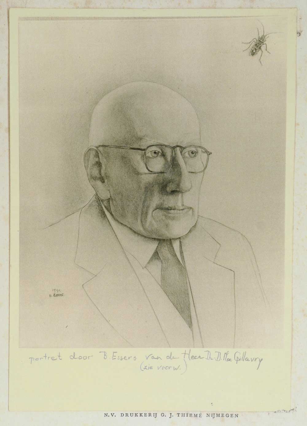 Dr. B. Mac Gillavry, potlood, 1941