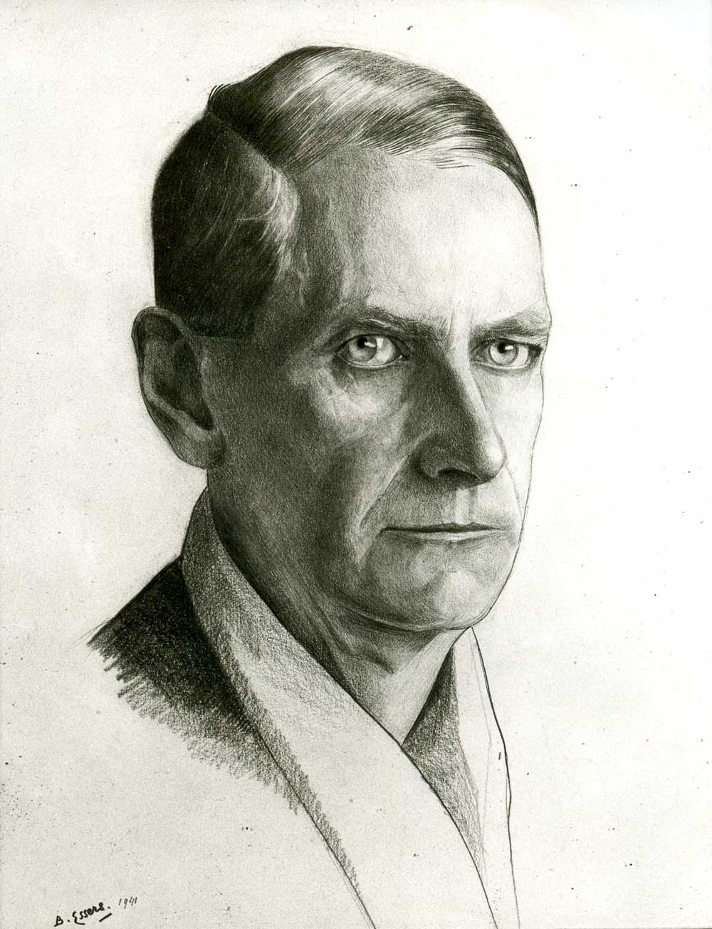 Zelfportret, potlood, 36 x 30 cm, 1941