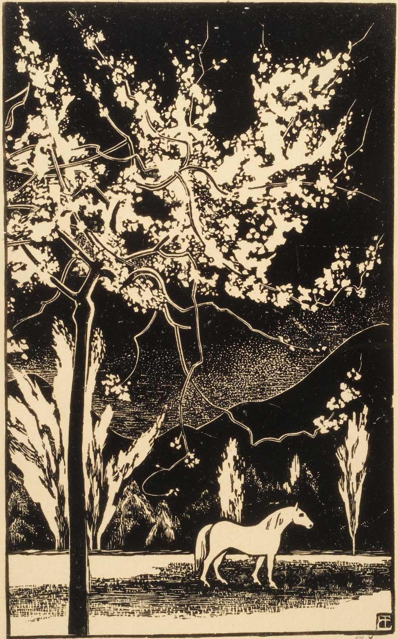 Bloeiende boom, 31,5 x 38 cm, 1931/'32