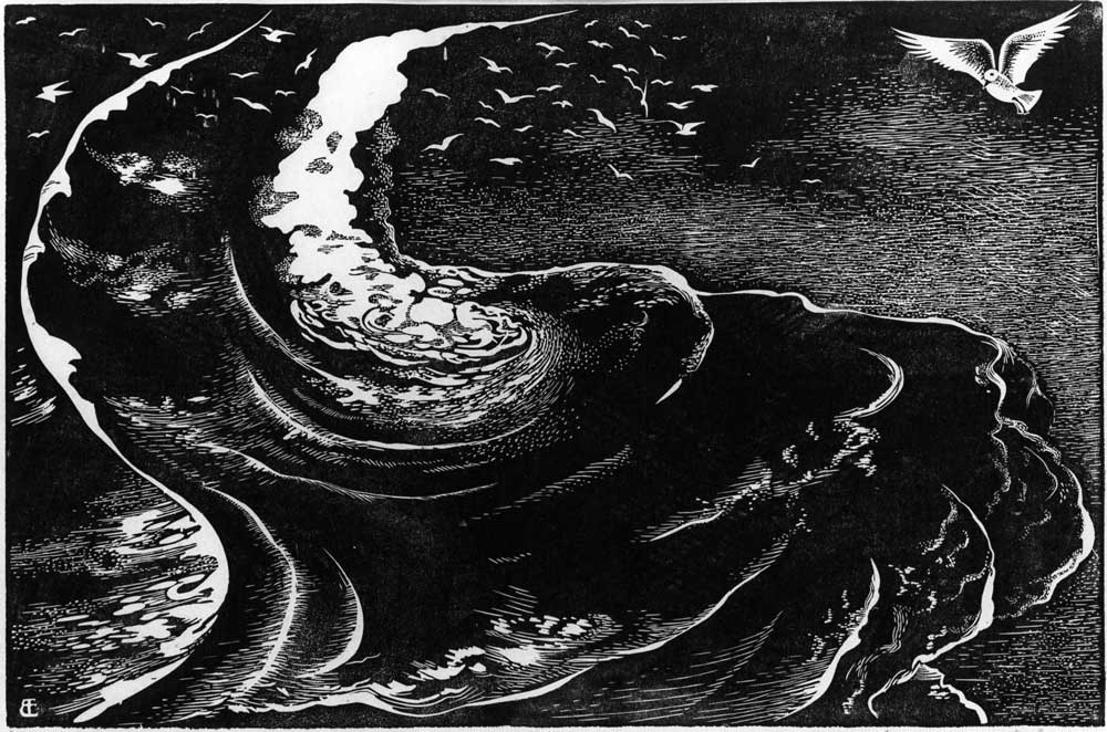 Vloed, 23,5 x 34,5 cm, 1940