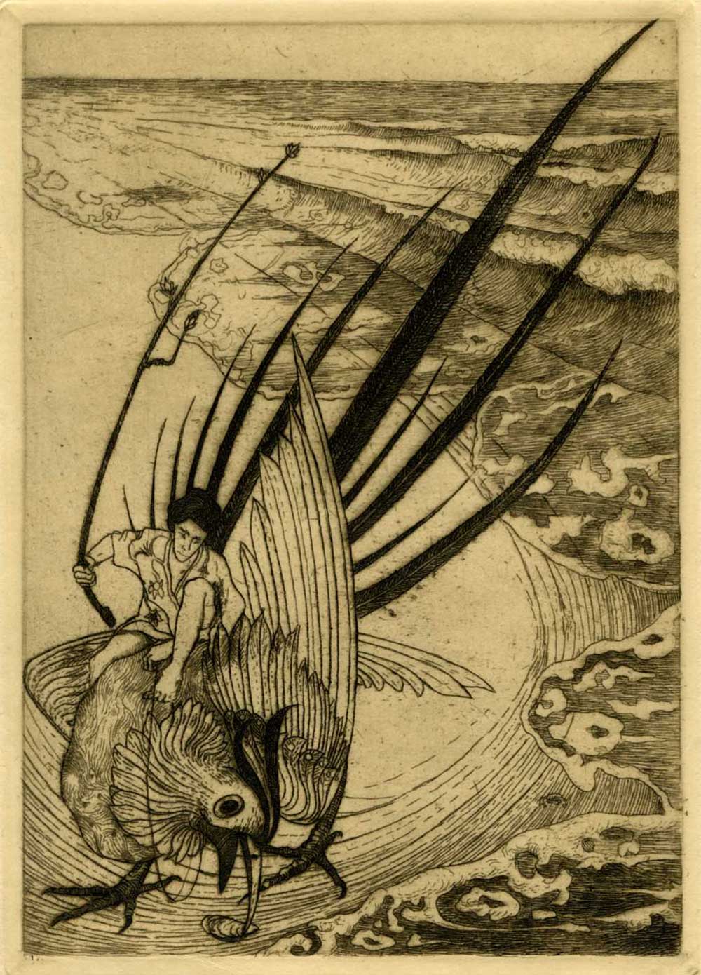 Faisan, ets, 13 x 9 cm, 1915