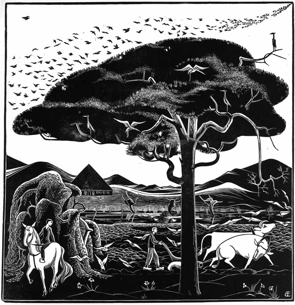 Herfst, de ploeger, 34 x 33,5 cm, 1927/'28