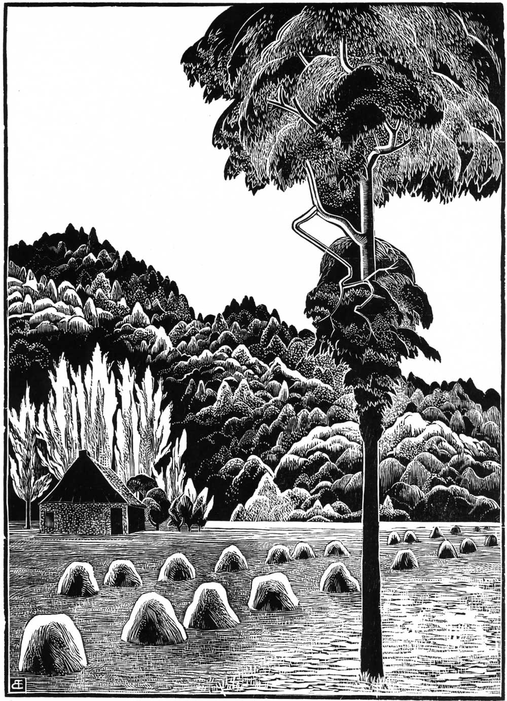 Duinlandschap met hooioppers, 41,5 x 30,5 cm, 1931/1937