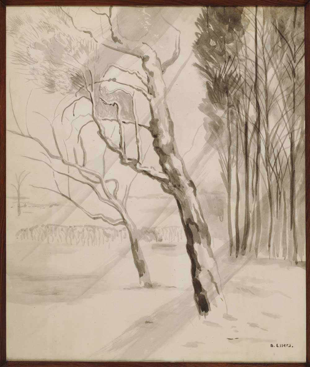 Bomen in de winter, penseel en oii., 42 x 35,5 cm, voor 1940