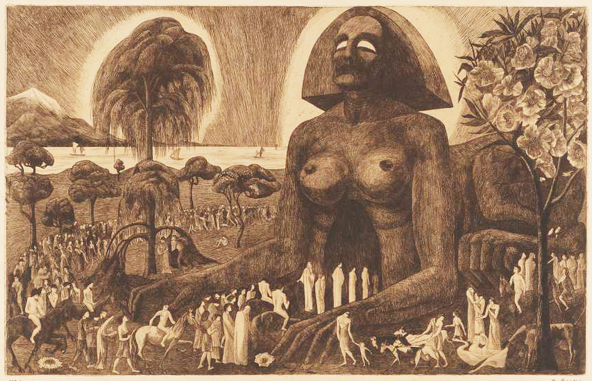 De Sfinx, ets, 35,5 x 55,5 cm, 1920
